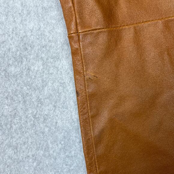 Vintage Maxima Wilsons Leather Brown Straight Mid Rise Pants Size 6 - Picture 5 of 12